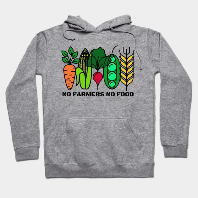 No Farmers No Food Hoodie by Owl Canvas